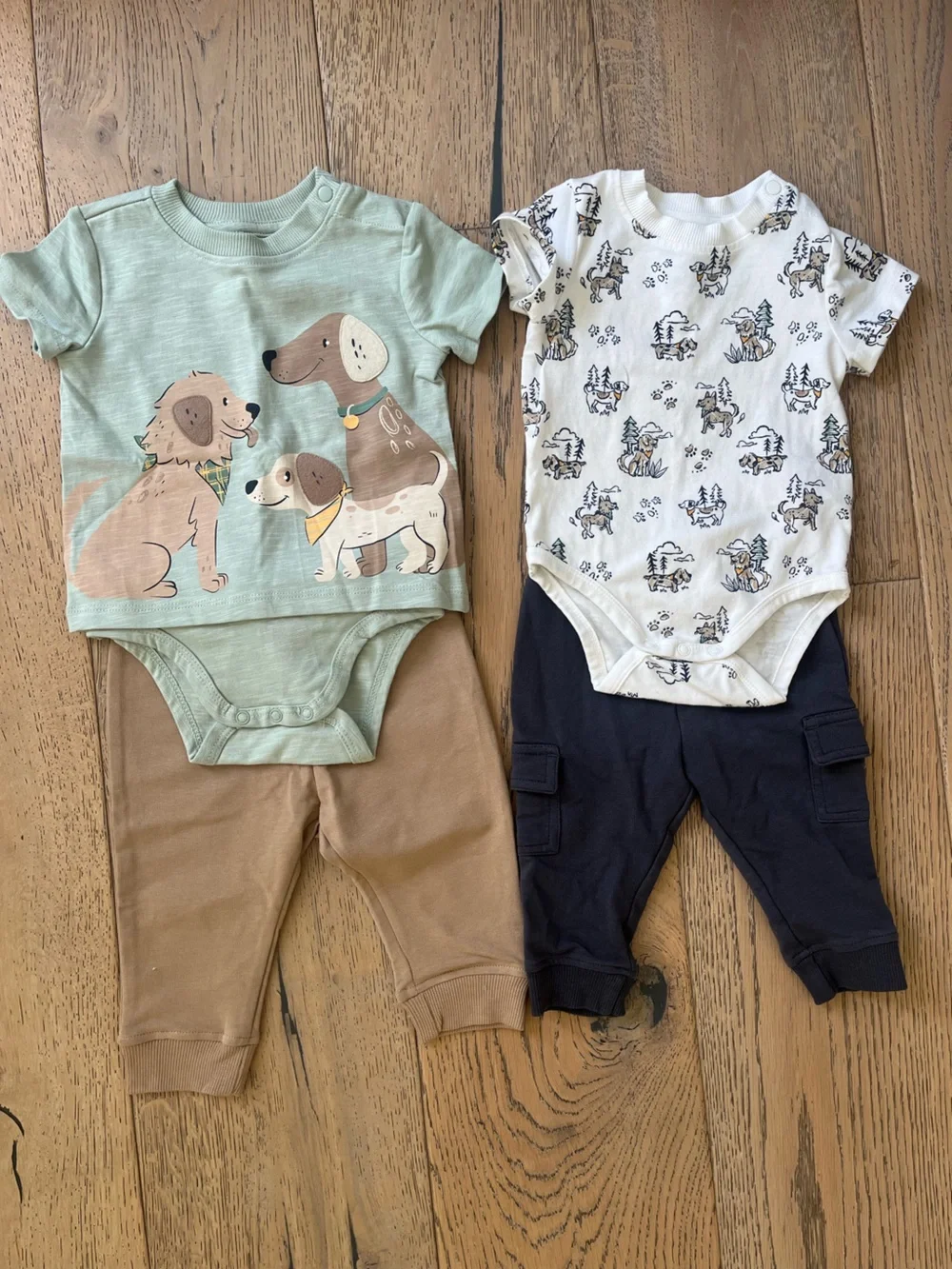 10 Piece Baby 3-6 month Set Onsie Pant Farm Cow Bear Dog Puppy Gap Flapdoodle